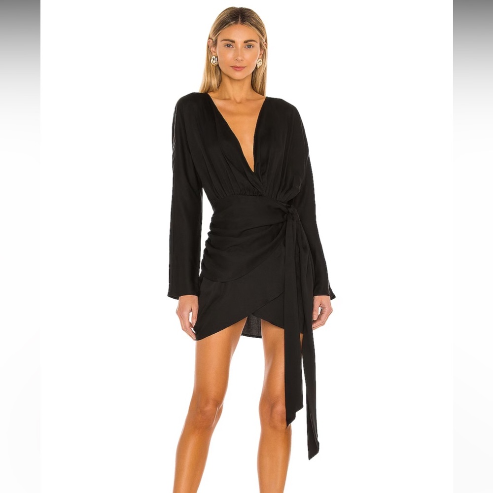 L'Academie The Lorriana Mini Dress in Black